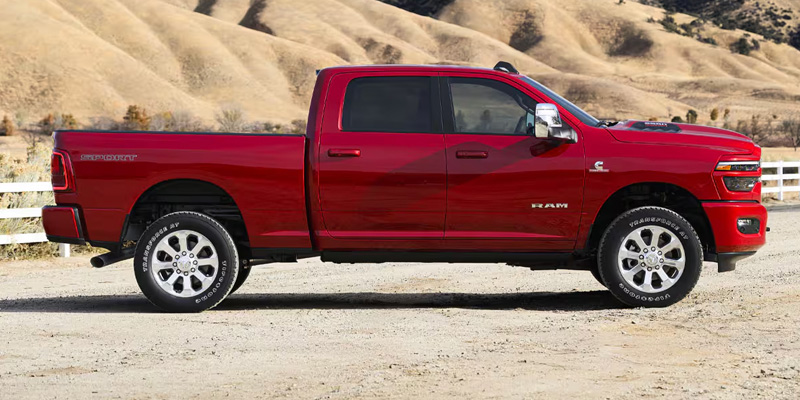 2026 Red RAM 2500 Stopped in it's side profile