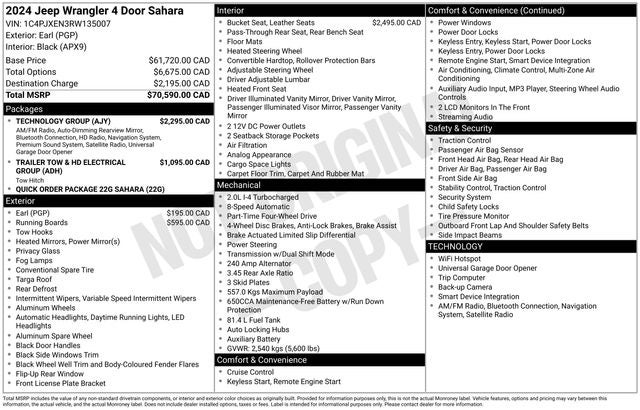 2024 Jeep Wrangler 4-Door Sahara