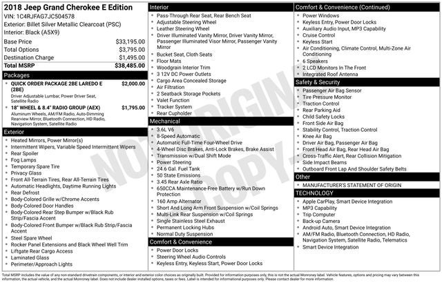 2018 Jeep Grand Cherokee Laredo E 4x4