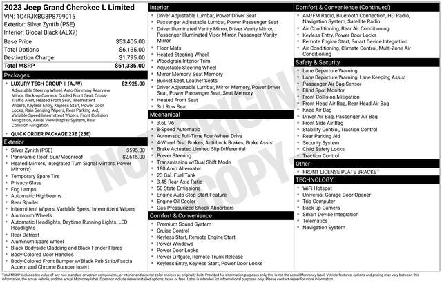 2023 Jeep Grand Cherokee L Limited 4x4