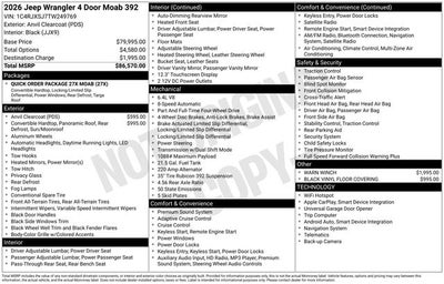 2026 Jeep Wrangler WRANGLER 4-DOOR MOAB 392