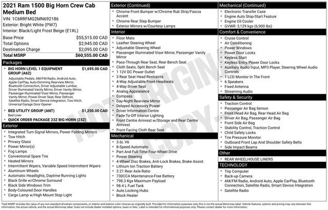 2021 RAM 1500 Big Horn
