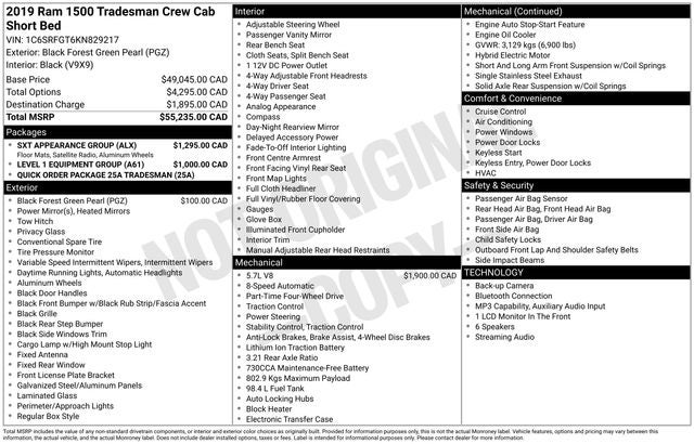 2019 RAM 1500 Tradesman