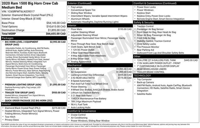 2020 RAM 1500 Big Horn/Lone Star