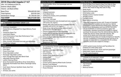 2018 Chevrolet Impala 1LT