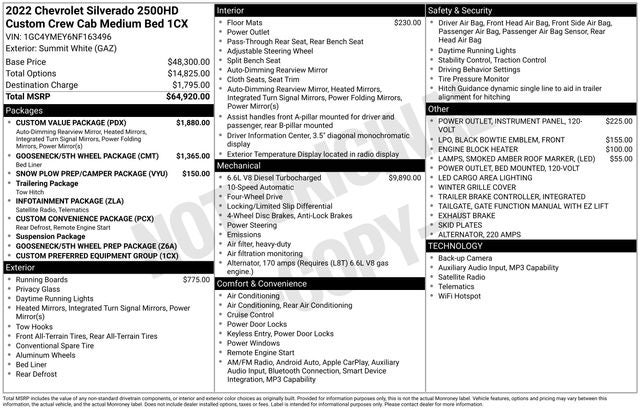 2022 Chevrolet Silverado 2500HD 4WD Crew Cab Standard Bed Custom