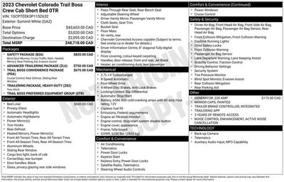 2023 Chevrolet Colorado Trail Boss