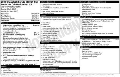 2021 Chevrolet Silverado 1500 LT Trail Boss