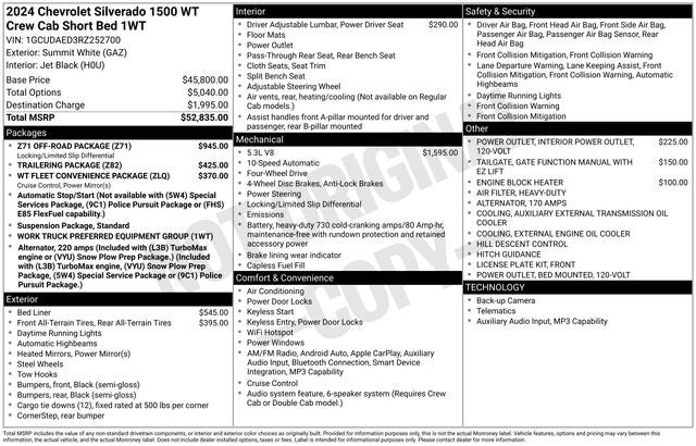 2024 Chevrolet Silverado 1500 Work Truck