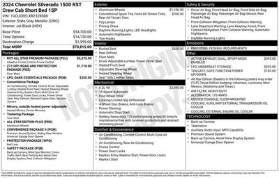 2024 Chevrolet Silverado 1500 4WD Crew Cab Short Bed RST