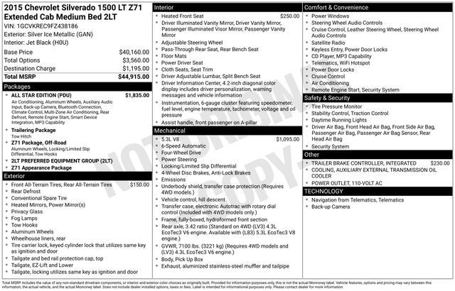 2015 Chevrolet Silverado 1500 2LT