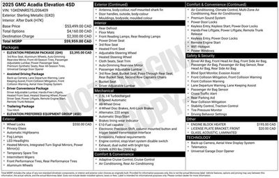 2025 GMC Acadia Elevation AWD