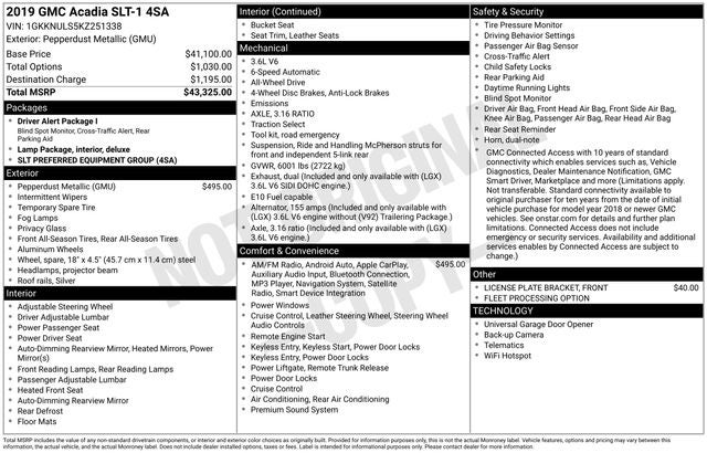 2019 GMC Acadia SLT-1