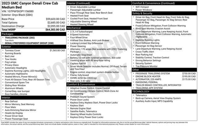 2023 GMC Canyon Denali
