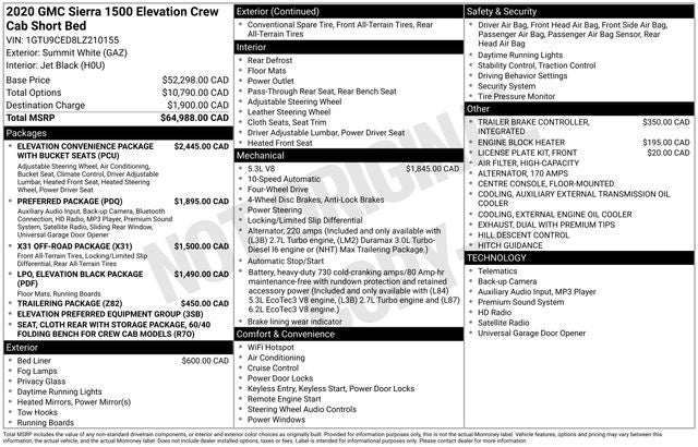 2020 GMC Sierra 1500 Elevation