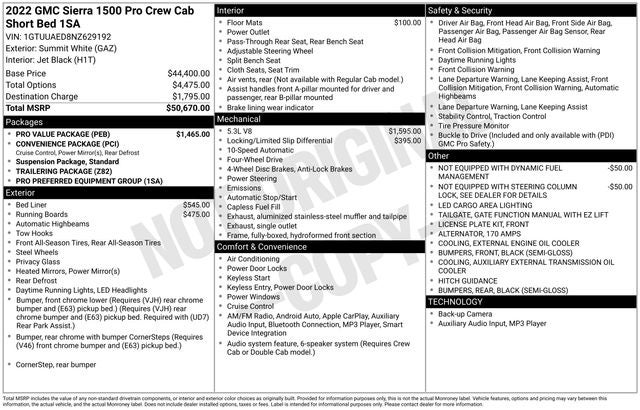 2022 GMC Sierra 1500 Pro