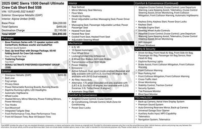 2025 GMC Sierra 1500 4WD Crew Cab Short Box Denali Ultimate