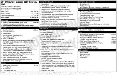 2018 Chevrolet Express Cutaway Work Van