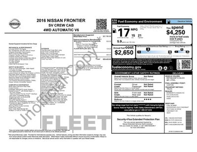 2016 Nissan Frontier SV