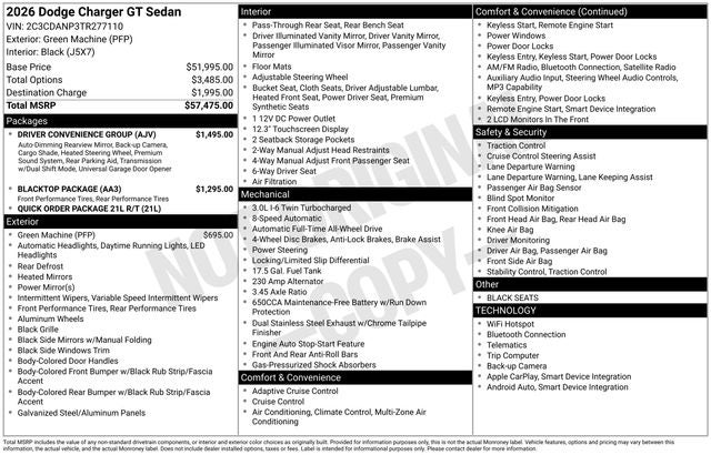 2026 Dodge Charger CHARGER R/T 4-DOOR AWD
