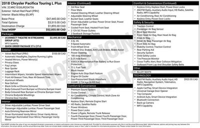 2018 Chrysler Pacifica Touring-L Plus