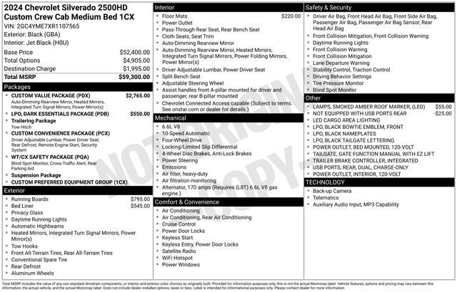 2024 Chevrolet Silverado 2500HD 4WD Crew Cab Standard Bed Custom