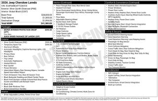 2026 Jeep Cherokee CHEROKEE LAREDO 4X4