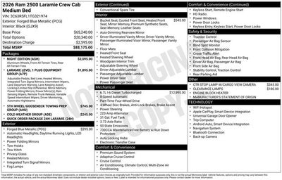 2026 RAM Ram 2500 RAM 2500 LARAMIE CREW CAB 4X4 6'4' BOX
