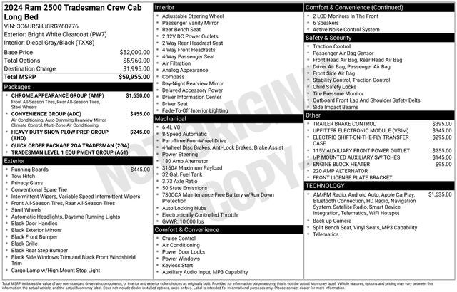 2024 RAM Ram 2500 RAM 2500 TRADESMAN CREW CAB 4X4 8' BOX