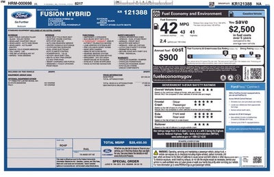 2019 Ford Fusion Hybrid SE