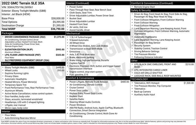 2022 GMC Terrain AWD SLE