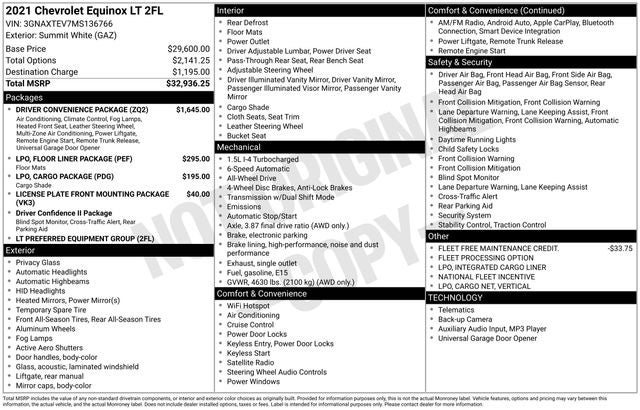2021 Chevrolet Equinox AWD 2FL