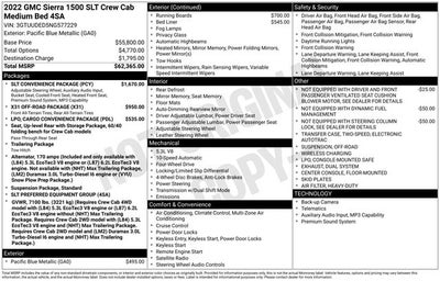 2022 GMC Sierra 1500 4WD Crew Cab Standard Box SLT