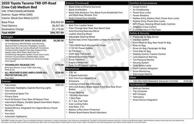 2020 Toyota Tacoma TRD Off-Road V6