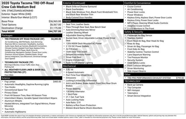 2020 Toyota Tacoma TRD Off-Road V6